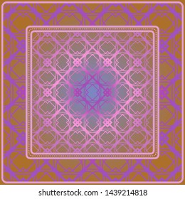 Decorative pattern for fashion print. Sample tablecloth or bandanna design. Vector illustration.