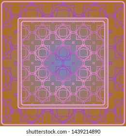 Decorative pattern for fashion print. Sample tablecloth or bandanna design. Vector illustration.