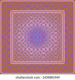 Decorative pattern for fashion print. Sample tablecloth or bandanna design. Vector illustration.
