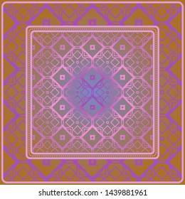 Decorative pattern for fashion print. Sample tablecloth or bandanna design. Vector illustration.