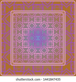 Decorative pattern for fashion print. Sample tablecloth or bandanna design. Vector illustration.