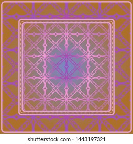 Decorative pattern for fashion print. Sample tablecloth or bandanna design. Vector illustration.
