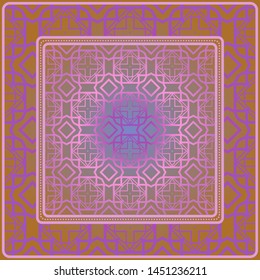Decorative pattern for fashion print. Sample tablecloth or bandanna design. Vector illustration.