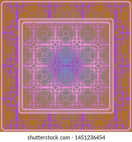 Decorative pattern for fashion print. Sample tablecloth or bandanna design. Vector illustration.