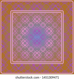 Decorative pattern for fashion print. Sample tablecloth or bandanna design. Vector illustration.