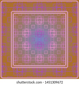 Decorative pattern for fashion print. Sample tablecloth or bandanna design. Vector illustration.