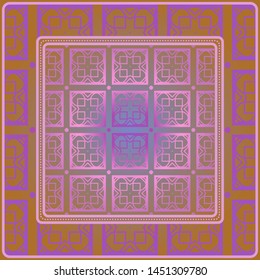 Decorative pattern for fashion print. Sample tablecloth or bandanna design. Vector illustration.