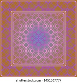 Decorative pattern for fashion print. Sample tablecloth or bandanna design. Vector illustration.