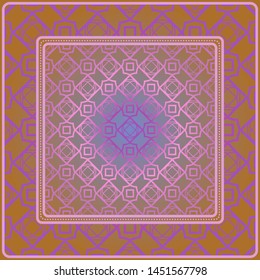 Decorative pattern for fashion print. Sample tablecloth or bandanna design. Vector illustration.
