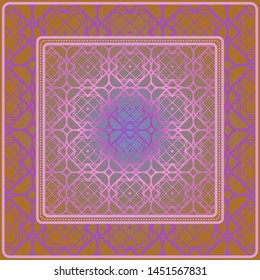 Decorative pattern for fashion print. Sample tablecloth or bandanna design. Vector illustration.