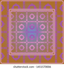 Decorative pattern for fashion print. Sample tablecloth or bandanna design. Vector illustration.