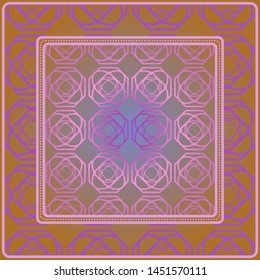 Decorative pattern for fashion print. Sample tablecloth or bandanna design. Vector illustration.