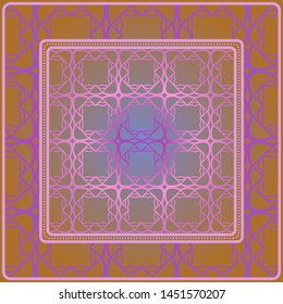 Decorative pattern for fashion print. Sample tablecloth or bandanna design. Vector illustration.