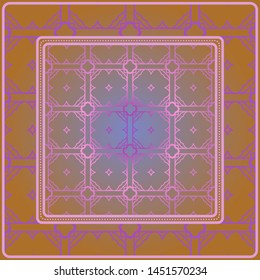 Decorative pattern for fashion print. Sample tablecloth or bandanna design. Vector illustration.