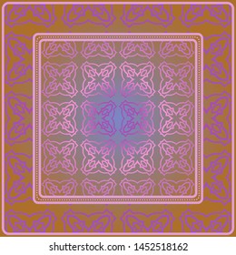 Decorative pattern for fashion print. Sample tablecloth or bandanna design. Vector illustration.