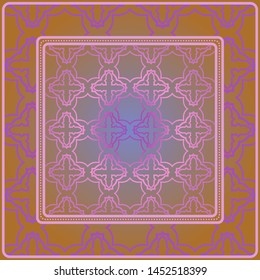 Decorative pattern for fashion print. Sample tablecloth or bandanna design. Vector illustration.