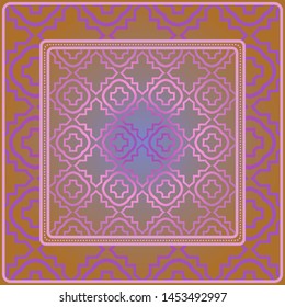 Decorative pattern for fashion print. Sample tablecloth or bandanna design. Vector illustration.