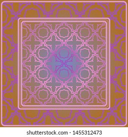 Decorative pattern for fashion print. Sample tablecloth or bandanna design. Vector illustration.