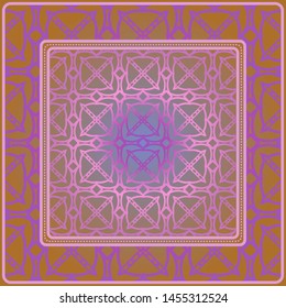 Decorative pattern for fashion print. Sample tablecloth or bandanna design. Vector illustration.