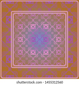 Decorative pattern for fashion print. Sample tablecloth or bandanna design. Vector illustration.