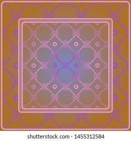 Decorative pattern for fashion print. Sample tablecloth or bandanna design. Vector illustration.