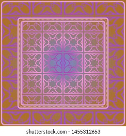 Decorative pattern for fashion print. Sample tablecloth or bandanna design. Vector illustration.