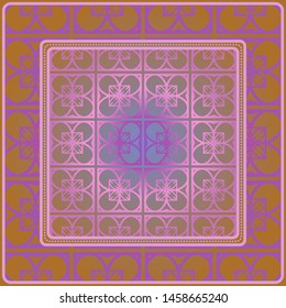 Decorative pattern for fashion print. Sample tablecloth or bandanna design. Vector illustration.