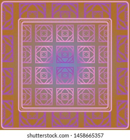 Decorative pattern for fashion print. Sample tablecloth or bandanna design. Vector illustration.