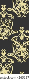 Um padrão decorativo com intrincado floral e redemoinho des