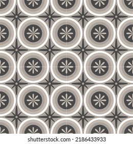 Decorative pattern flat flora circle sketch repeating classic. Vector Illustration.