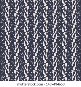 Decorative pattern with flecked strips and chains, positioned alternately and vertically. Textile. Print. Paper. Tile. Vector illustration.
