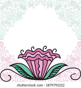 Decorative pattern floral background. Vector illustration