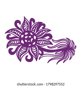 Decorative pattern flower. Vector illustration