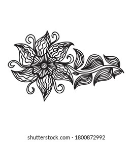Decorative pattern flower. Vector illustration