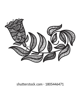 Decorative pattern flower. Vector illustration