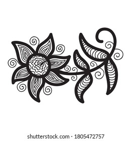 Flor decorativa. Ilustración del vector
