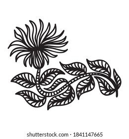 Decorative pattern flower. Vector illustration