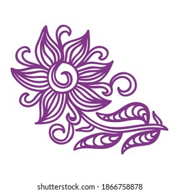Decorative pattern flower. Vector illustration