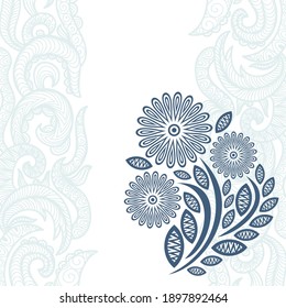 Decorative pattern flower. Vector illustration