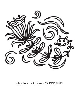Decorative pattern flower. Vector illustration