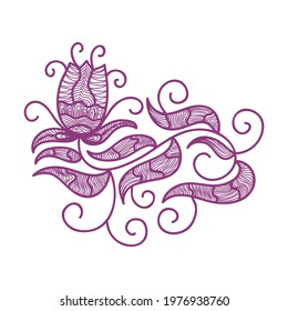 Decorative pattern flower. Vector illustration