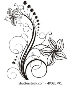 Decorative pattern with a flowers