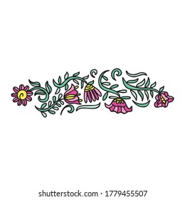 Flores de motivos decorativos. Ilustración del vector