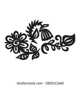 Dekorative Schnittblumen. Vektorgrafik