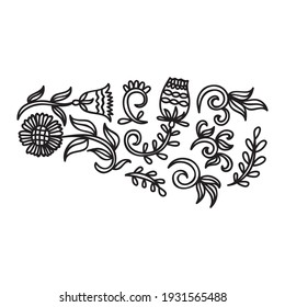 Decorative pattern flowers. Vector illustration