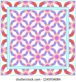 Decorative Pattern With Geometric Ornament. Perfect For Printing On Fabric Or Paper. Vector Illustration