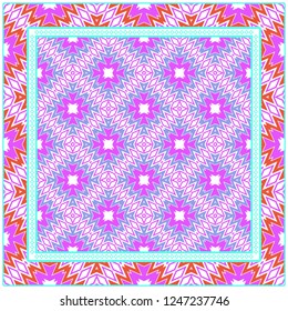 Decorative Pattern With Geometric Ornament. Perfect For Printing On Fabric Or Paper. Vector Illustration