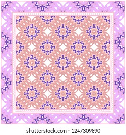 Decorative Pattern With Geometric Ornament. Perfect For Printing On Fabric Or Paper. Vector Illustration