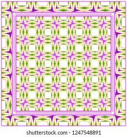 Decorative Pattern With Geometric Ornament. Perfect For Printing On Fabric Or Paper. Vector Illustration
