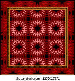 Decorative Pattern With Geometric Ornament. Perfect For Printing On Fabric Or Paper. Vector Illustration